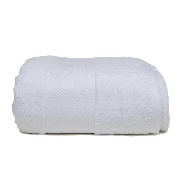 Extra large. Half white, half brown. Plush bath towel. White side
